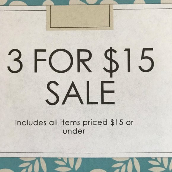 3 For $15 - Picture 1 of 1